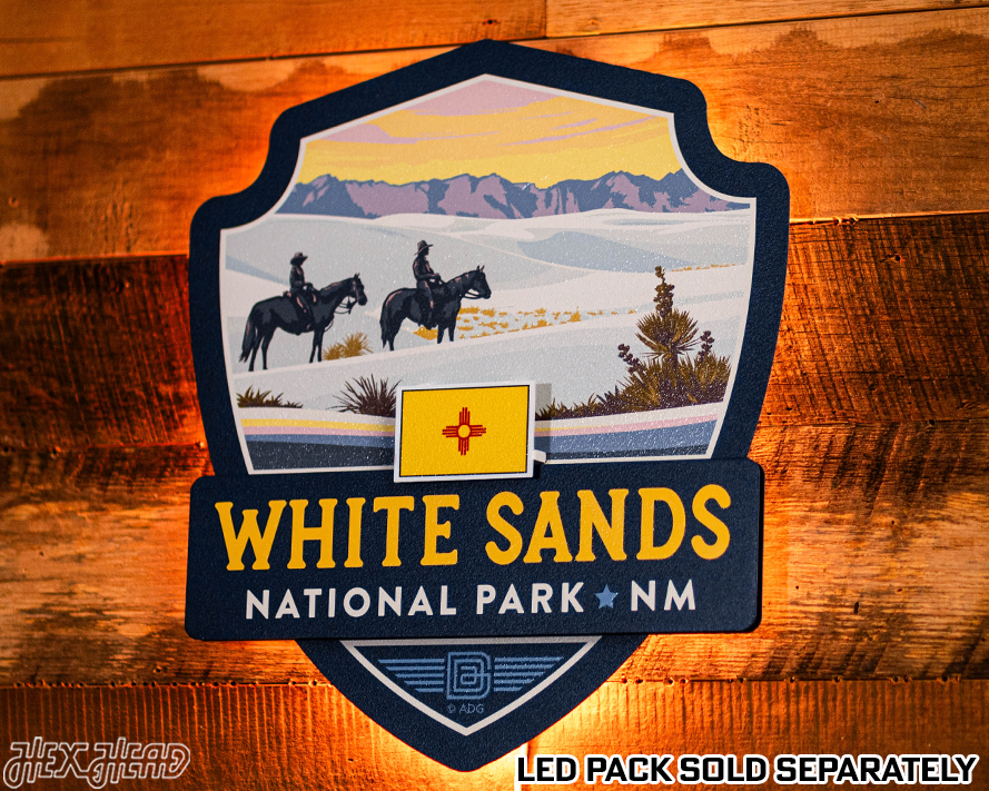 White Sands National Park Badge 3D Metal Wall Art