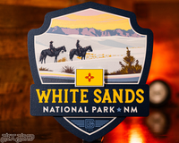 White Sands National Park Badge 3D Metal Wall Art