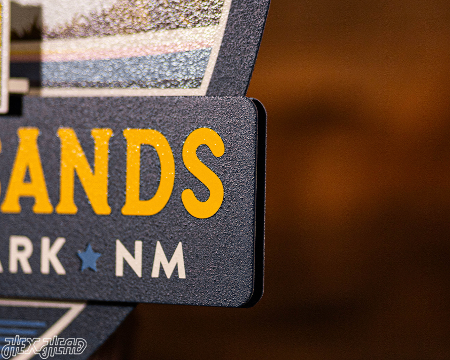 White Sands National Park Badge 3D Metal Wall Art