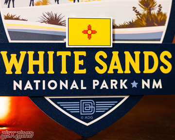 White Sands National Park Badge 3D Metal Wall Art