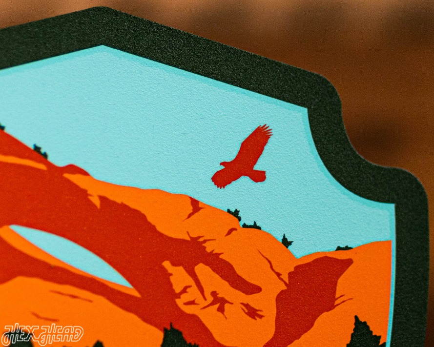Zion National Park Badge 3D Metal Wall Art