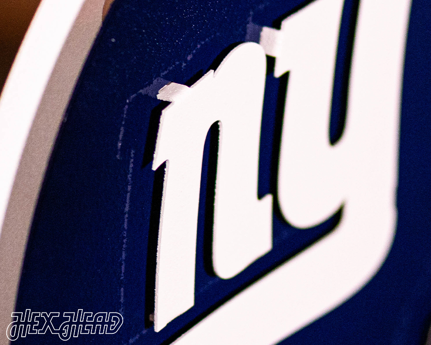 New York Giants BLITZ Collection - 8 Layer Helmet 3D Vintage Metal Wall Art