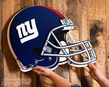 New York Giants BLITZ Collection - 8 Layer Helmet 3D Vintage Metal Wall Art
