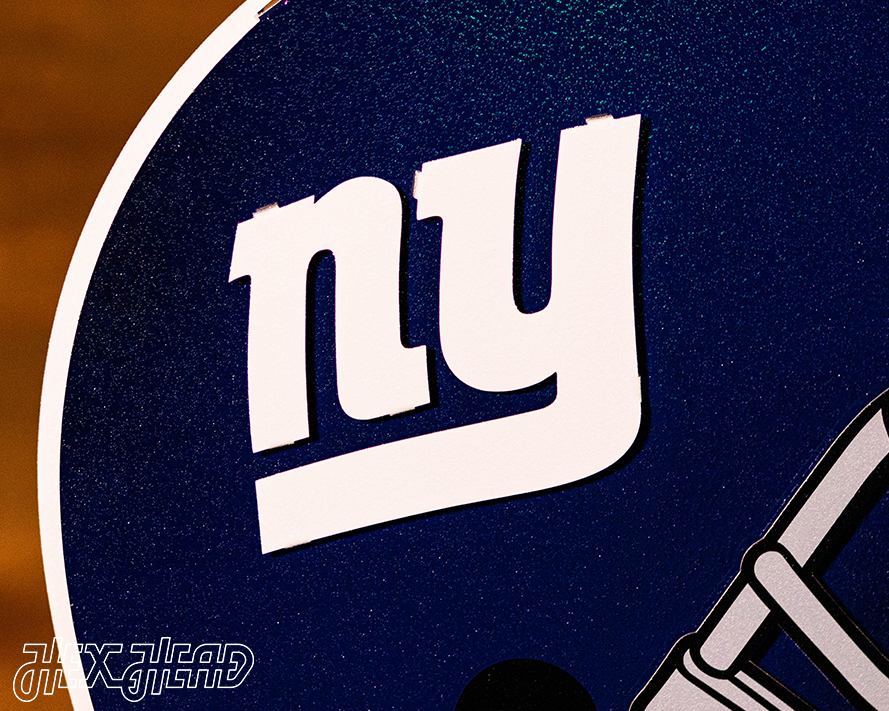 New York Giants BLITZ Collection - 8 Layer Helmet 3D Vintage Metal Wall Art