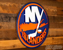 Load image into Gallery viewer, New York Islanders  NHL 3D Vintage Metal Wall Art
