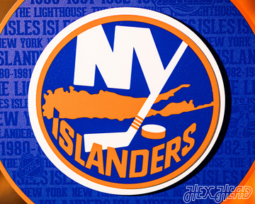 New York Islanders CRAFT SERIES 3D Embossed Metal Wall Art