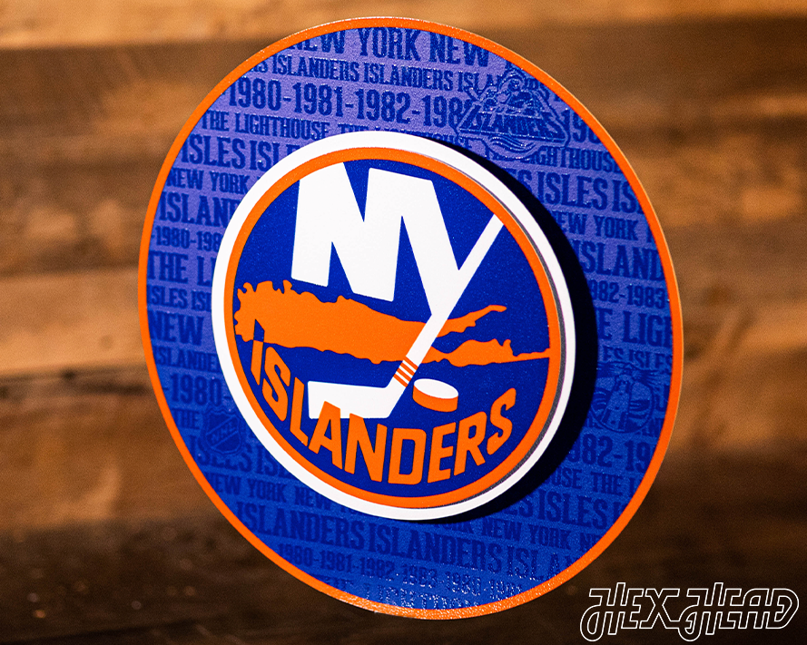 New York Islanders CRAFT SERIES 3D Embossed Metal Wall Art