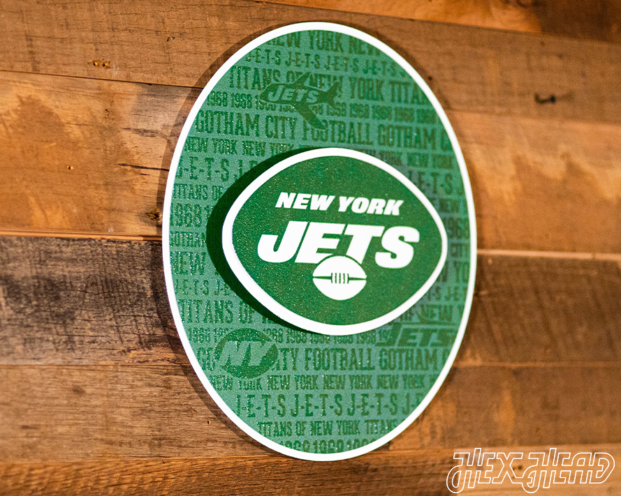 New York Jets CRAFT SERIES 3D Vintage Metal Wall Art