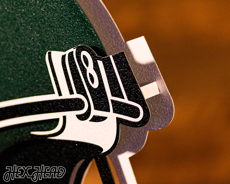 CLOSE OUT -- New York Jets BLITZ Collection 8 Layer Helmet 3D Vintage Metal Wall Art