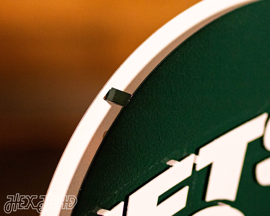 CLOSE OUT -- New York Jets BLITZ Collection 8 Layer Helmet 3D Vintage Metal Wall Art