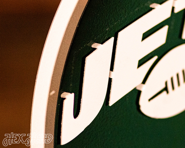 CLOSE OUT -- New York Jets BLITZ Collection 8 Layer Helmet 3D Vintage Metal Wall Art