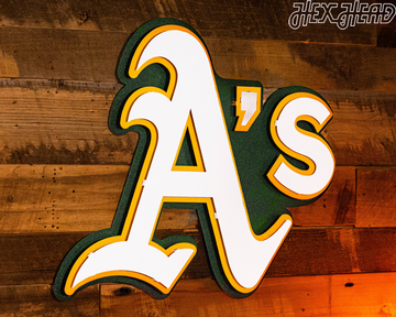 Oakland Athletics "A's" 3D Vintage Metal Wall Art