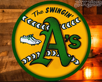 Oakland A's 1968 "The Swingin' A's" 3D Metal Wall Art