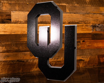 MONOCHROME -- Oklahoma Sooners "OU" Vintage 3D Metal Wall Art