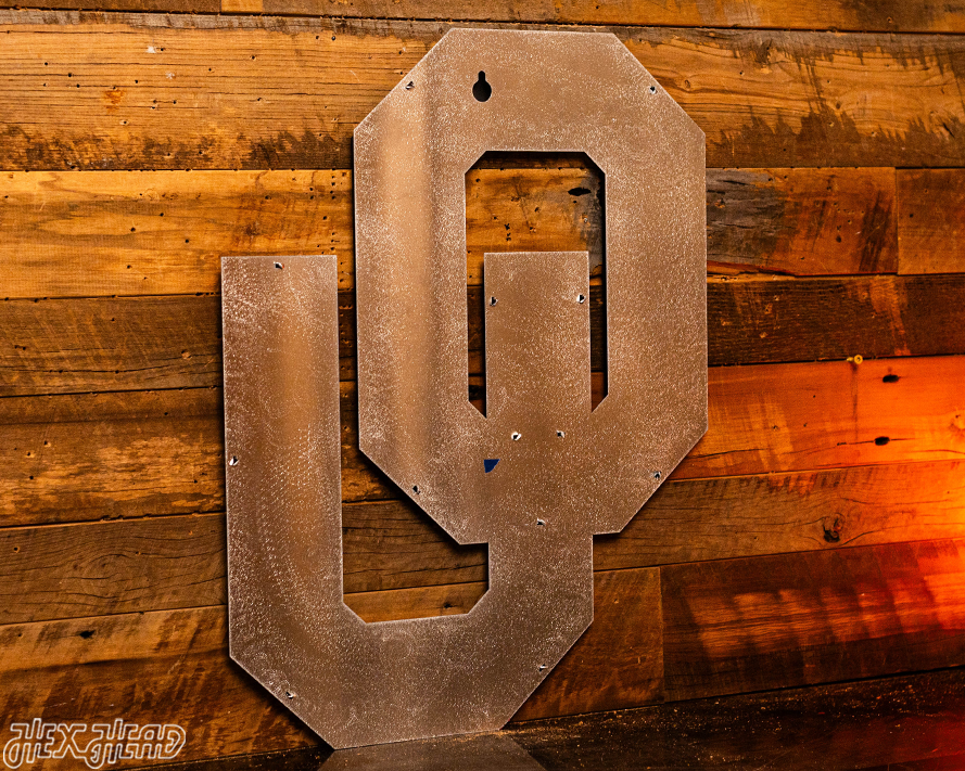 MONOCHROME -- Oklahoma Sooners "OU" Vintage 3D Metal Wall Art