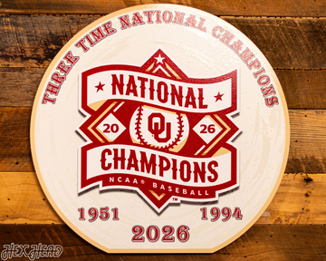 VARSITY Collection- SINGLE Layer Oklahoma Sooners 2026 Baseball World Series Champions