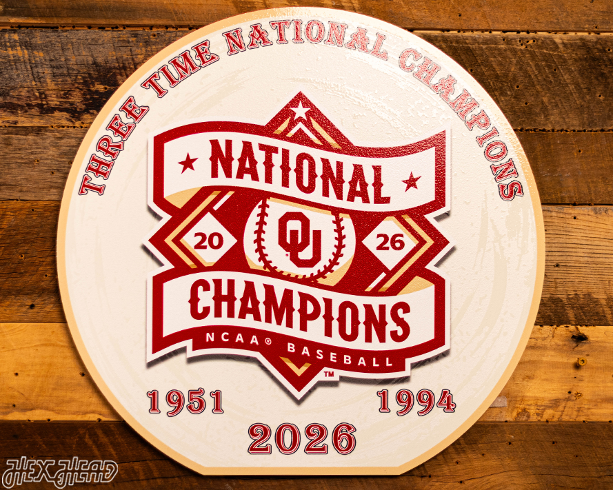 VARSITY Collection- SINGLE Layer Oklahoma Sooners 2026 Baseball World Series Champions