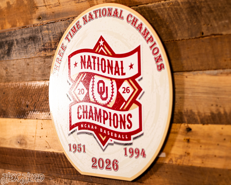 VARSITY Collection- SINGLE Layer Oklahoma Sooners 2026 Baseball World Series Champions