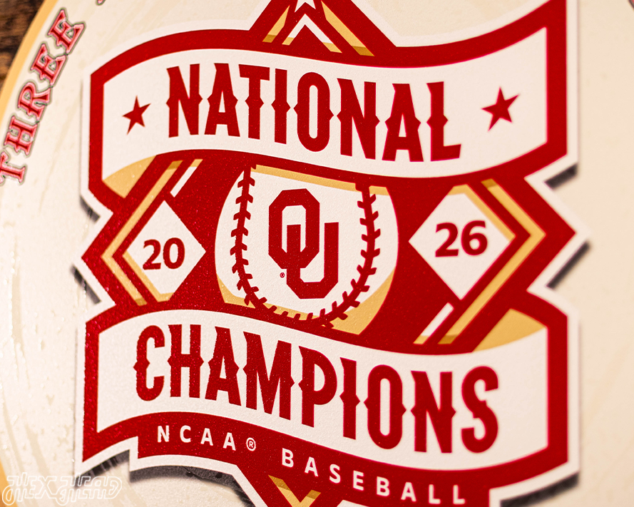 VARSITY Collection- SINGLE Layer Oklahoma Sooners 2026 Baseball World Series Champions