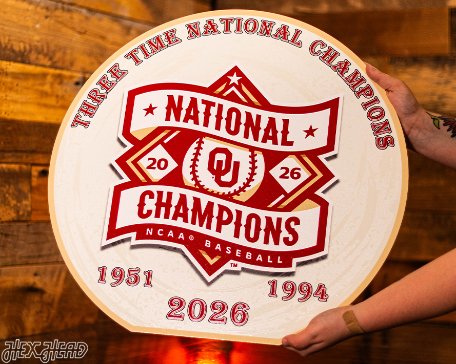 VARSITY Collection- SINGLE Layer Oklahoma Sooners 2026 Baseball World Series Champions