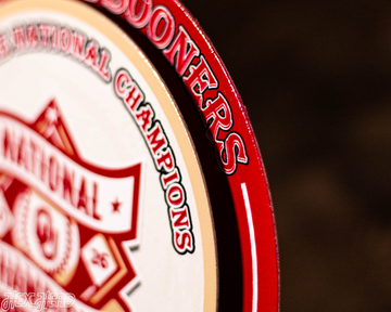 8" Oklahoma Sooners 2026 Baseball National Champions "Double Play" On the Shelf or on the Wall Art