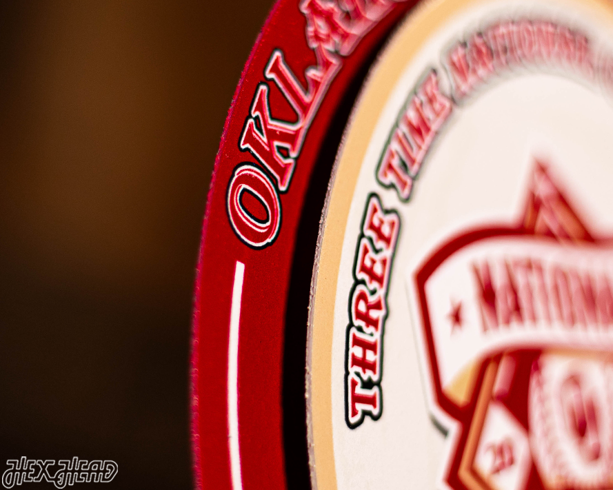 8" Oklahoma Sooners 2026 Baseball National Champions "Double Play" On the Shelf or on the Wall Art