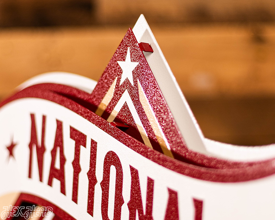 Oklahoma Sooners 2026 Baseball National Champions 3D Metal Wall Art