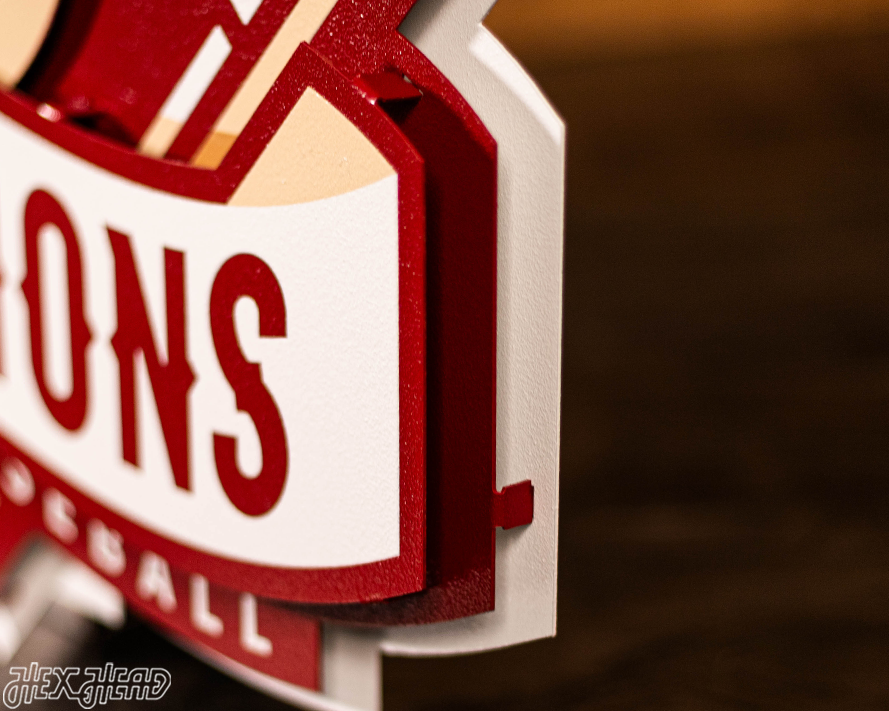 Oklahoma Sooners 2026 Baseball National Champions 3D Metal Wall Art