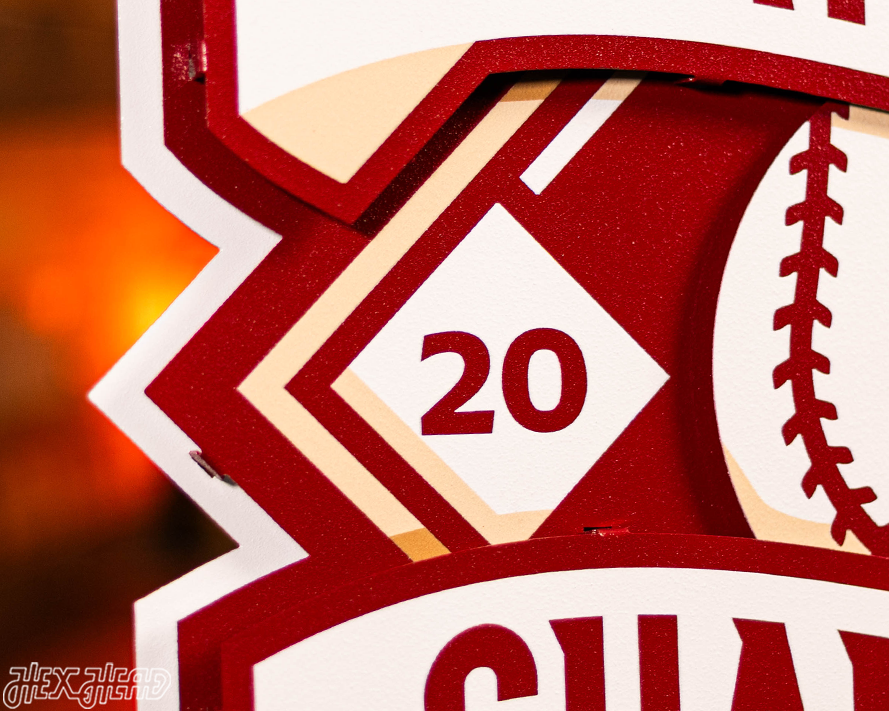 Oklahoma Sooners 2026 Baseball National Champions 3D Metal Wall Art