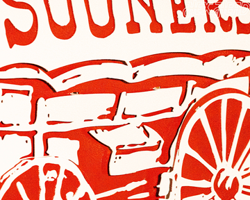 Oklahoma Sooners "Schooner" 3D Vintage Metal Wall Art