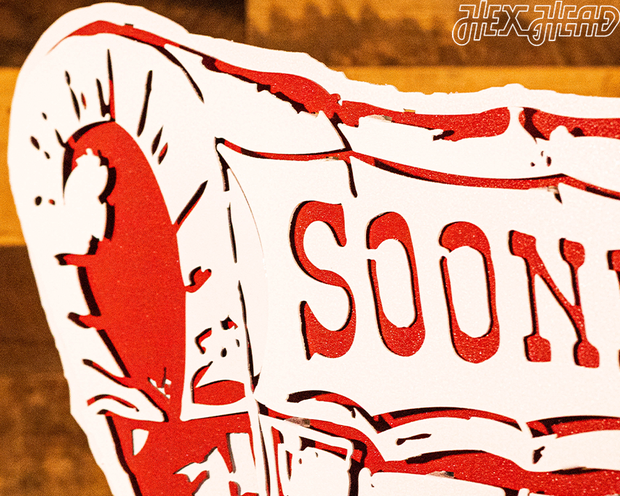 Oklahoma Sooners "Schooner" 3D Vintage Metal Wall Art