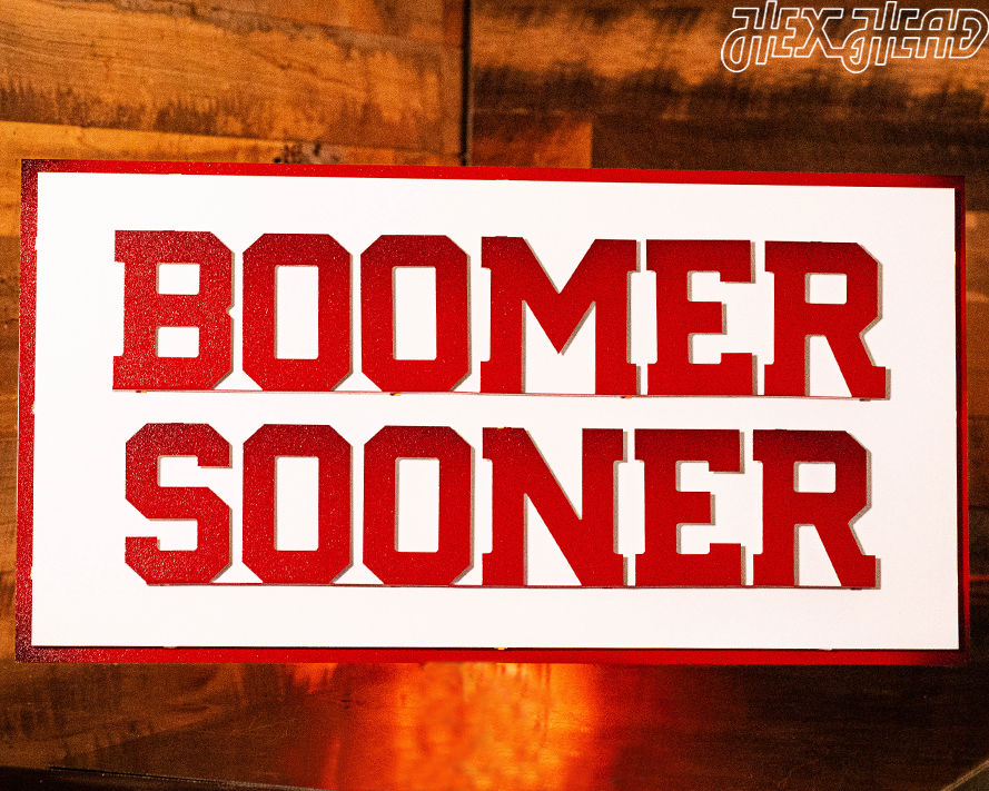 Oklahoma Sooners "Boomer Sooner" 3D Metal Wall Art