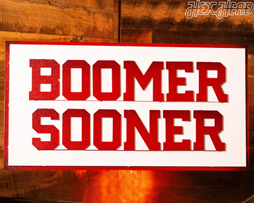 Oklahoma Sooners "Boomer Sooner" 3D Metal Wall Art