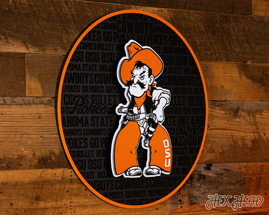 Oklahoma State Cowboys CRAFT SERIES 3D Embossed Metal Wall Art