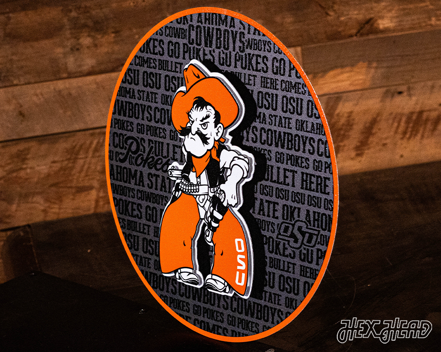 Oklahoma State Cowboys CRAFT SERIES 3D Embossed Metal Wall Art