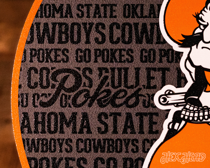 Oklahoma State Cowboys CRAFT SERIES 3D Embossed Metal Wall Art