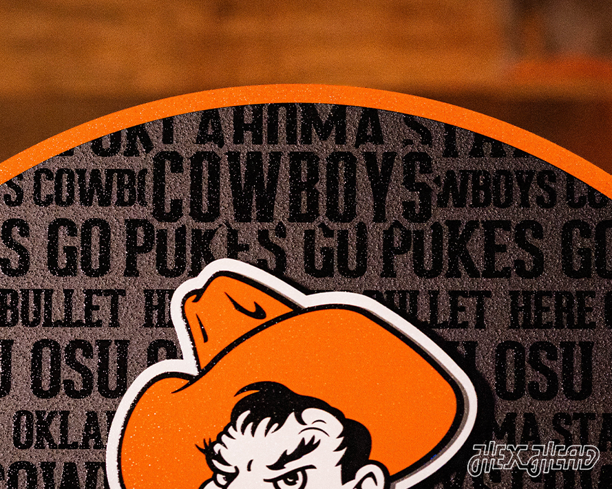 Oklahoma State Cowboys CRAFT SERIES 3D Embossed Metal Wall Art