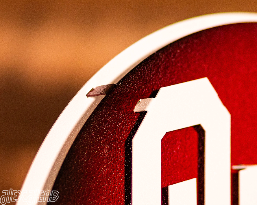 Oklahoma Sooners BLITZ COLLECTION - 8 LAYER 3D Metal Wall Art
