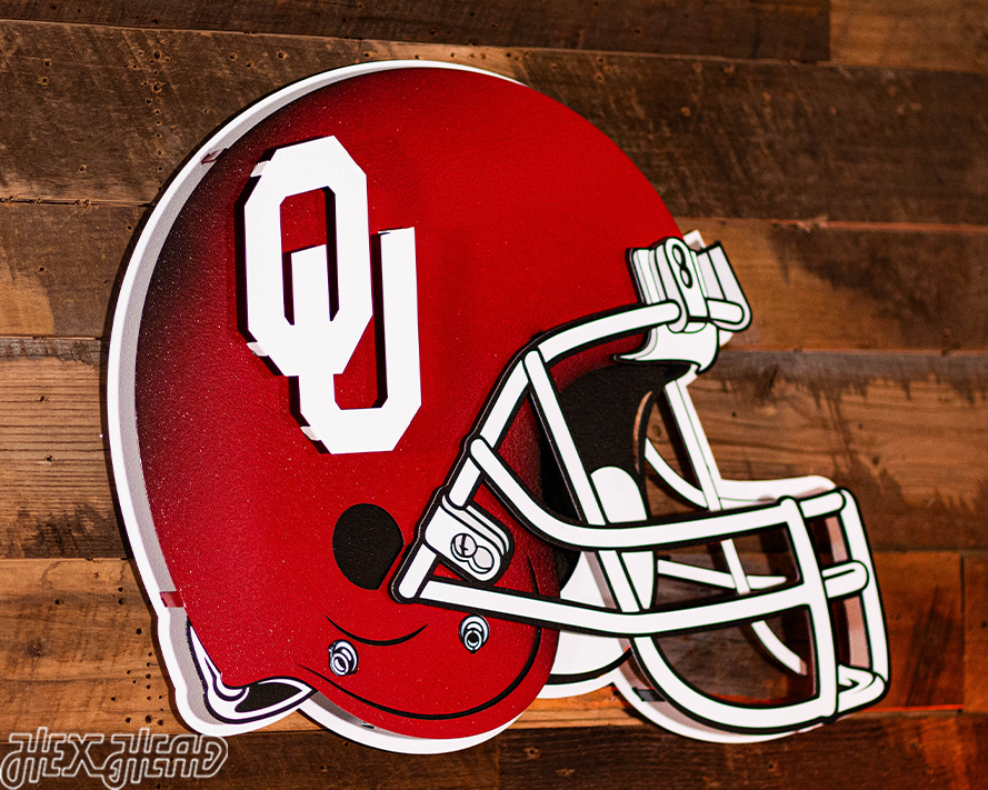 Oklahoma Sooners BLITZ COLLECTION - 8 LAYER 3D Metal Wall Art