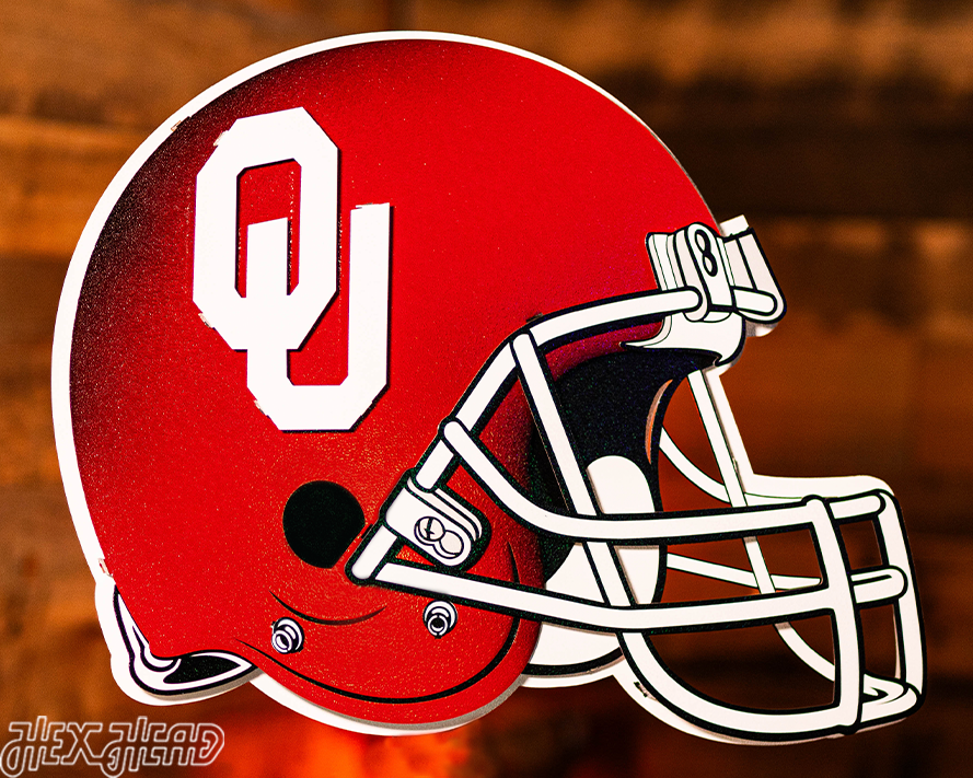 BLITZ COLLECTION - 8 LAYER Oklahoma Sooners 3D Metal Wall Art