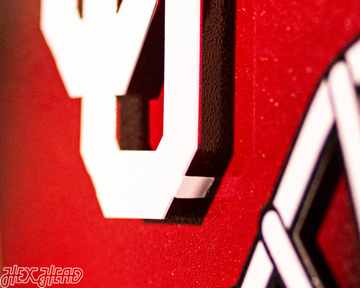 Oklahoma Sooners BLITZ COLLECTION - 8 LAYER 3D Metal Wall Art