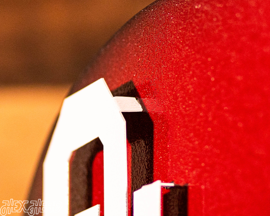 Oklahoma Sooners BLITZ COLLECTION - 8 LAYER 3D Metal Wall Art