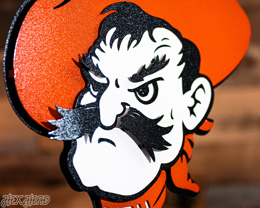 Oklahoma State Cowboys "Pistol Pete" 3D Metal Wall Art