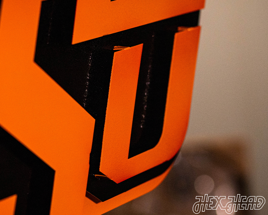 Oklahoma State "OSU" 3D Vintage Metal Wall Art