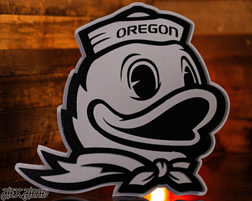 MONOCHROME - Oregon Ducks 3D Vintage Metal Wall Art