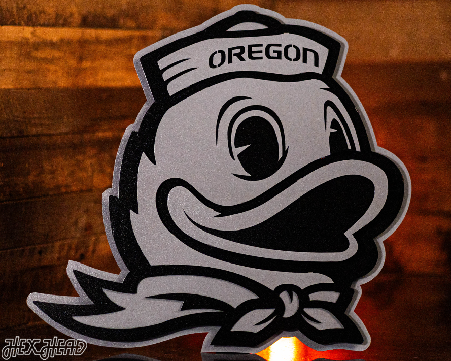 MONOCHROME - Oregon Ducks 3D Vintage Metal Wall Art