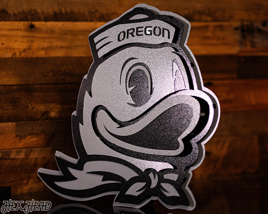MONOCHROME - Oregon Ducks 3D Vintage Metal Wall Art