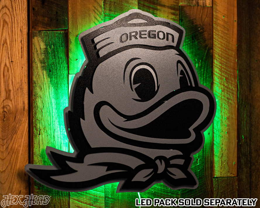 MONOCHROME - Oregon Ducks 3D Vintage Metal Wall Art