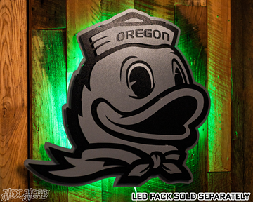 MONOCHROME - Oregon Ducks 3D Vintage Metal Wall Art
