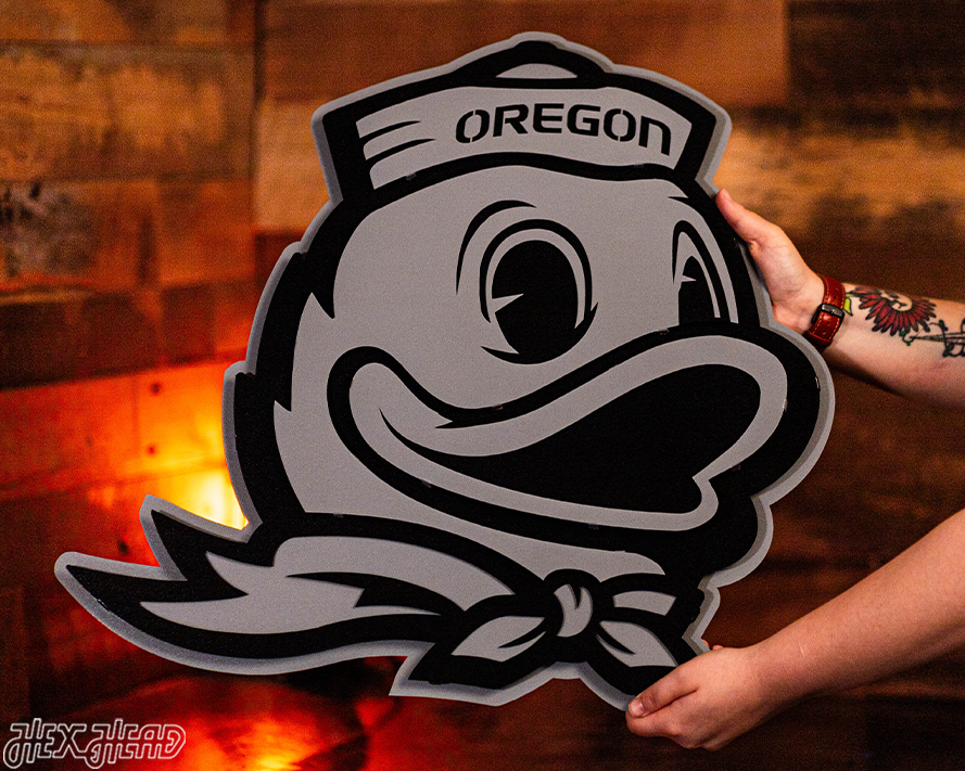 MONOCHROME - Oregon Ducks 3D Vintage Metal Wall Art